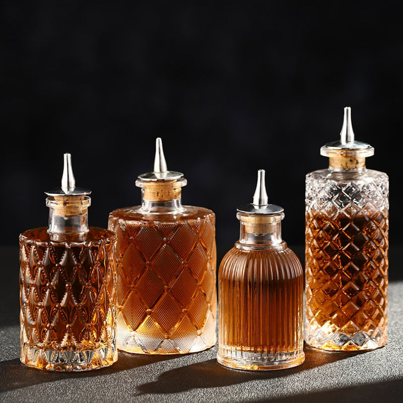 Cocktail Bitters Bottle Vintage Glass