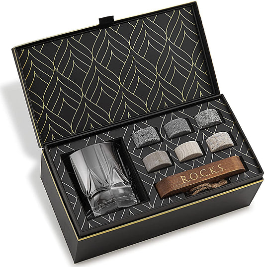 The Connoisseur's Set - Chilling Stones & Imperial Whiskey Glass