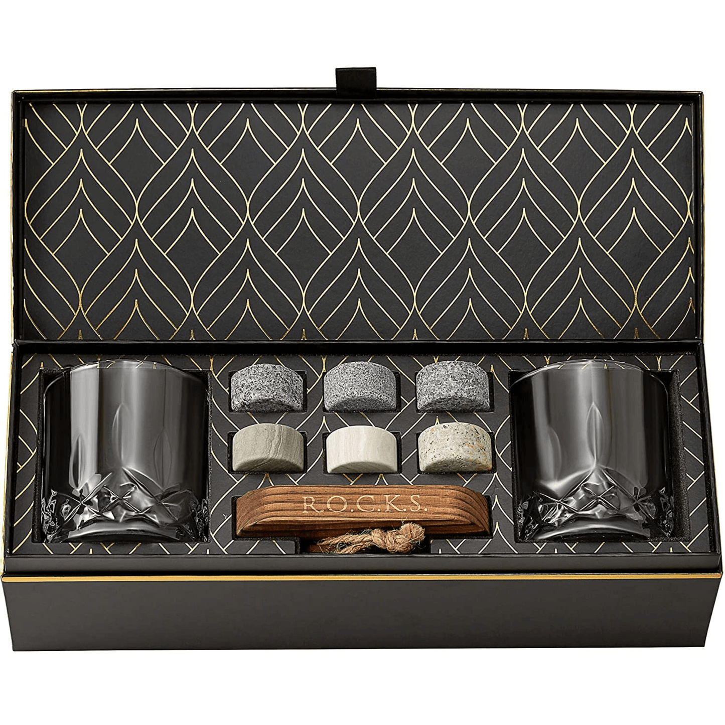 The Connoisseur's Set - Chilling Stones & Signature Scotch Glass Edition