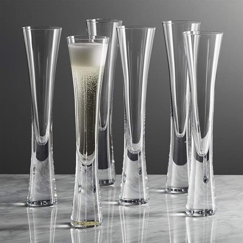 Stemless glass champagne best sale flutes