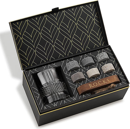 The Connoisseur's Set - Chilling Stones & Reserve Chilling Crystal Glass